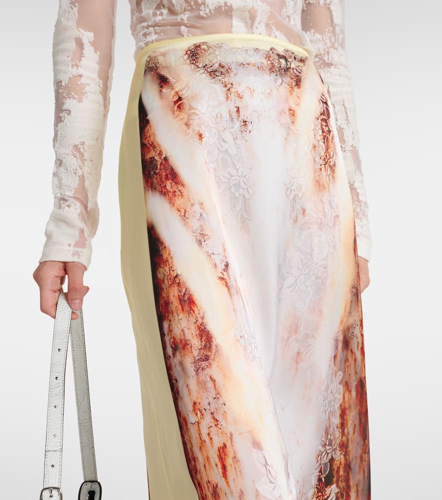Printed maxi skirt