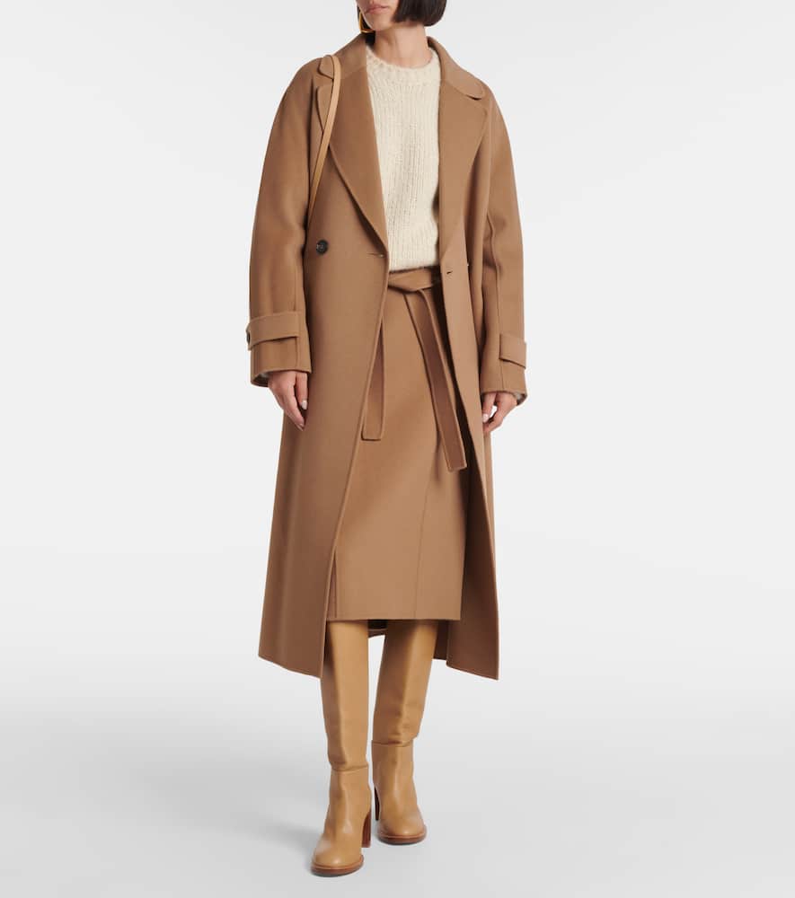 'S Max Mara Alec belted wool midi skirt