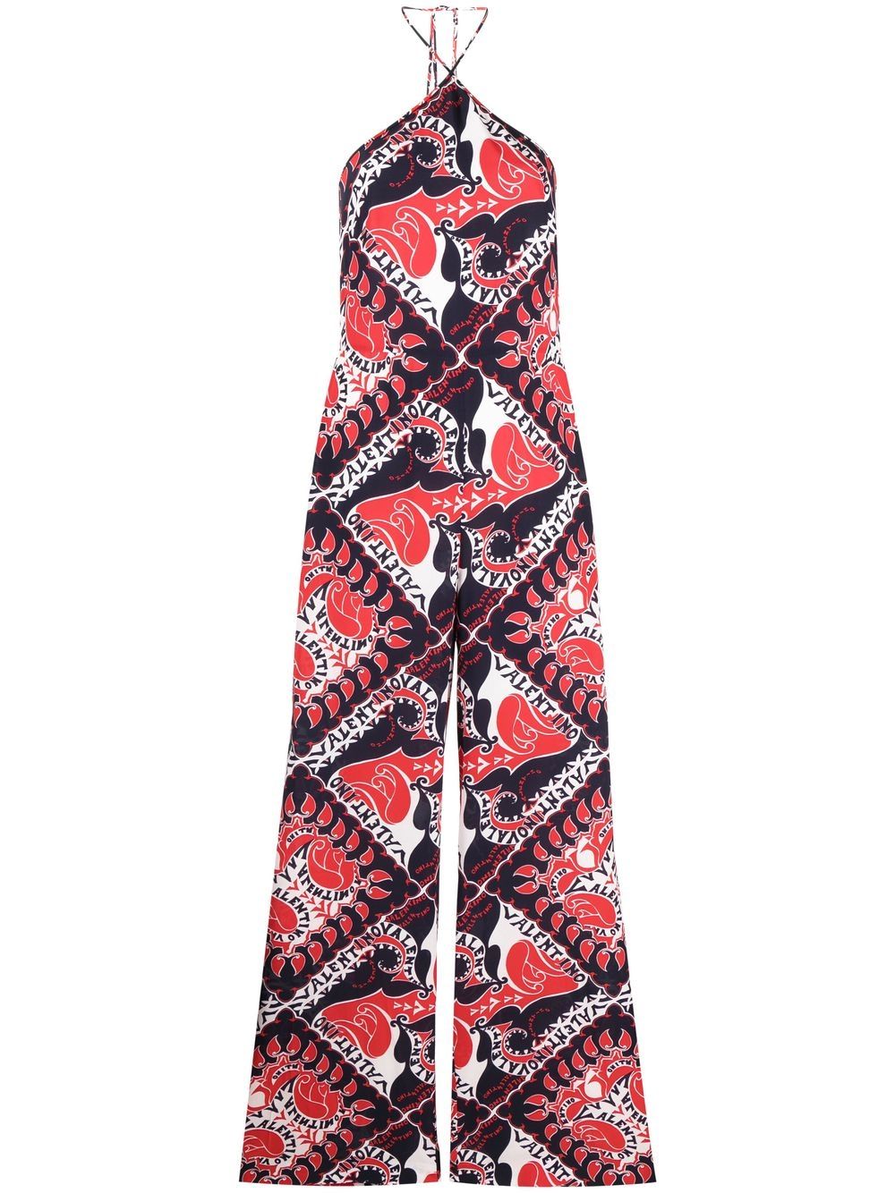 Archive Manifesto Bandana print silk jumpsuit - Blue