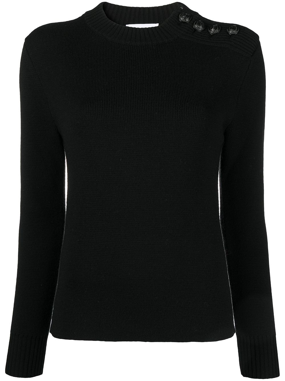 Crew-neck knit jumper - Black