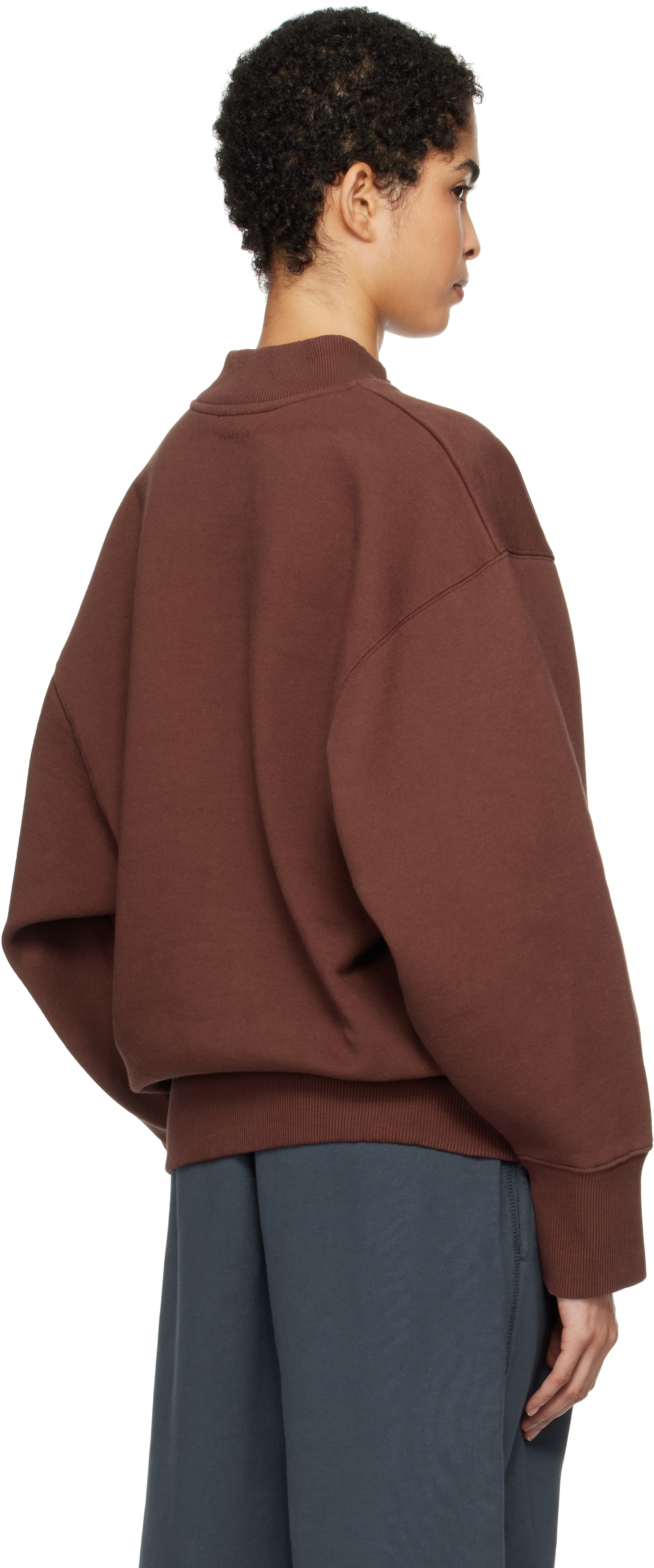 ANINE BING Burgundy Bradie 'Bing' Sweatshirt