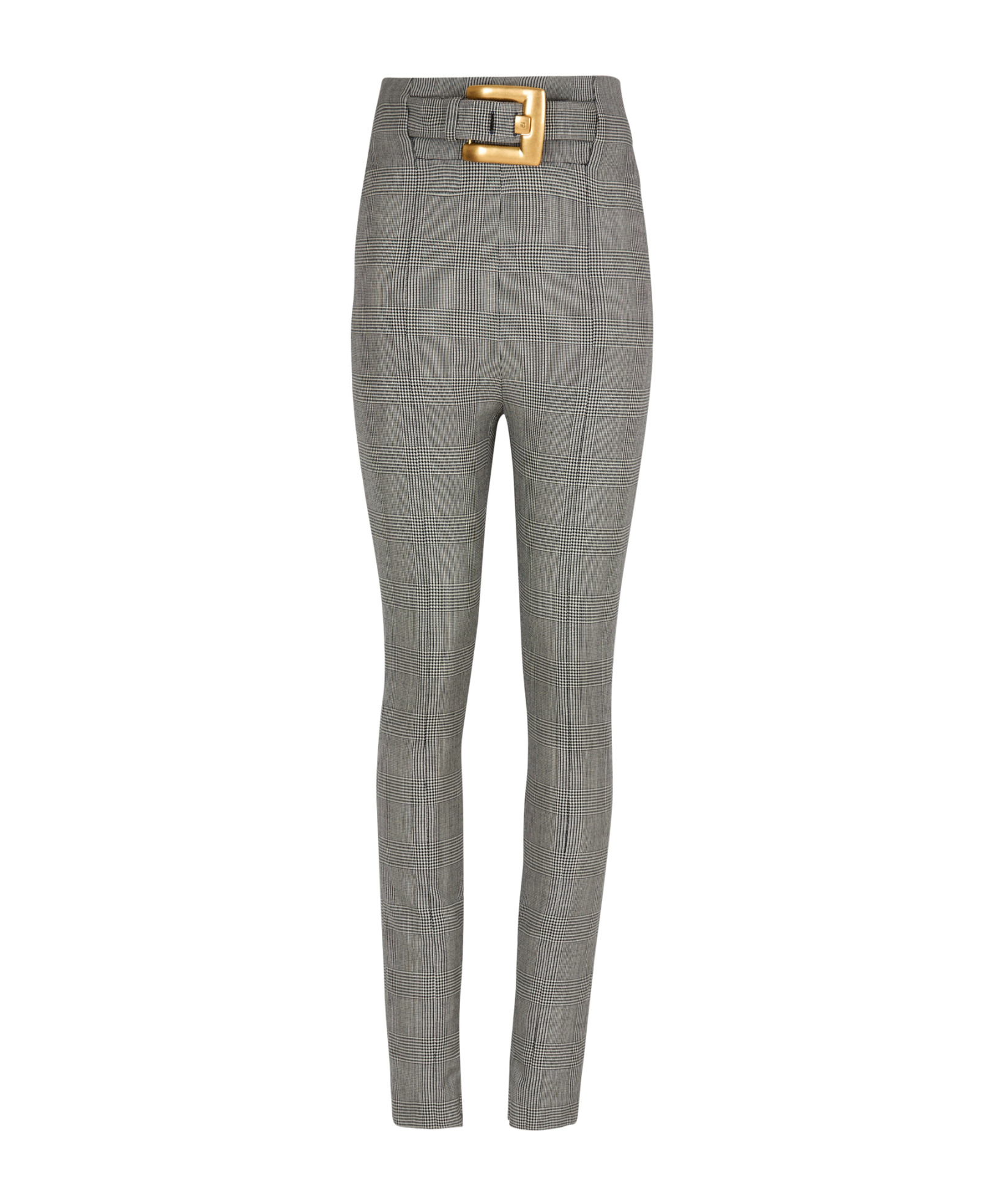 Stretch trousers in Prince of Wales jacquard