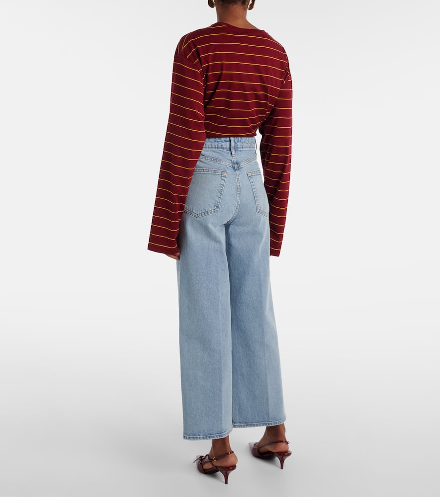 The Wide high-rise wide-leg jeans