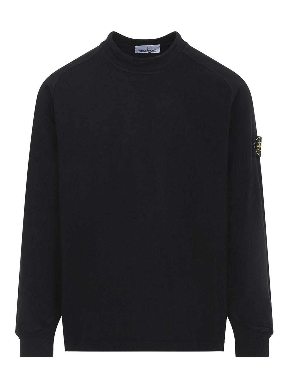 Stone Island - cotton sweatshirt double collar raglan sleeve