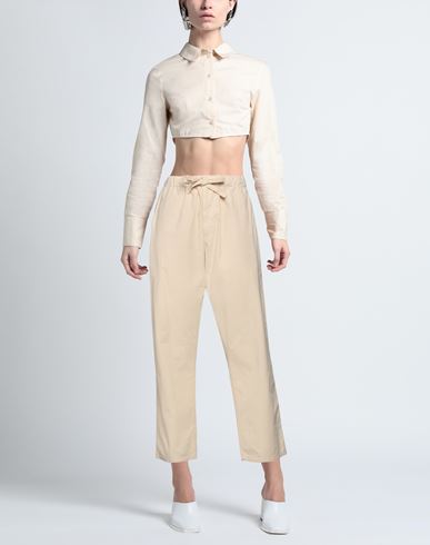 Woman Pants Sand Size M Cotton