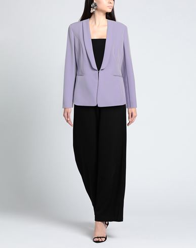Woman Blazer Lilac Size 6 Polyester, Elastane
