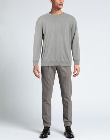 Cashmere Company Man Sweater Grey Size 48 Cotton, Linen