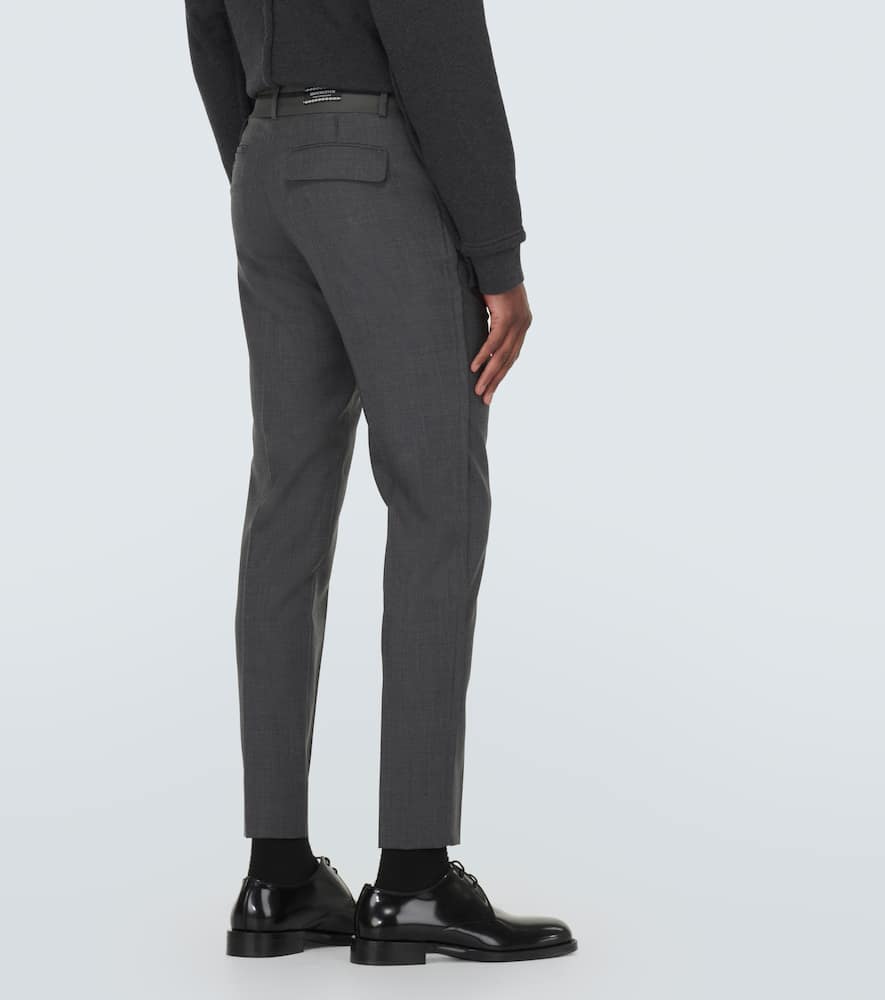 Wool slim pants