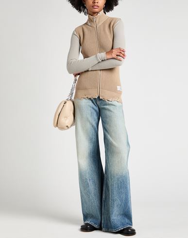 Woman Cardigan Sand Size L Cotton