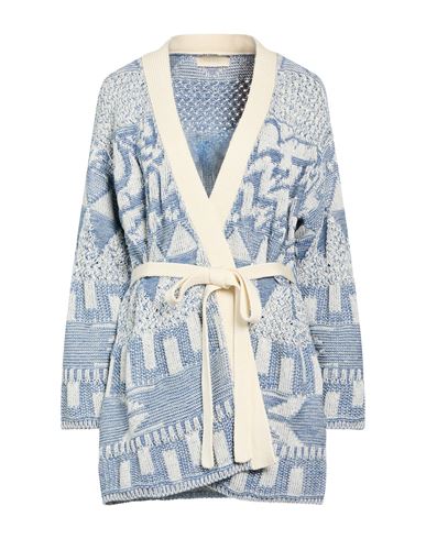 Momoní Woman Cardigan Sky blue Size S Cotton