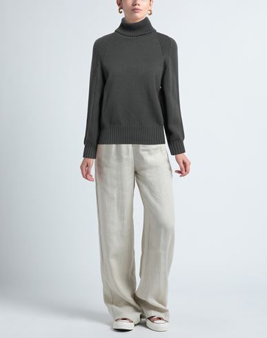 Alpha Studio Woman Turtleneck Lead Size 10 Wool, Polypropylene