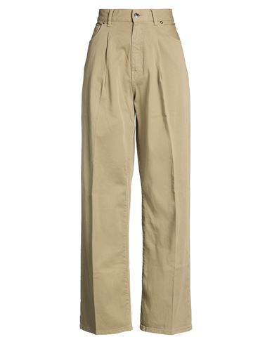 Woman Pants Military green Size 29 Cotton, Elastane