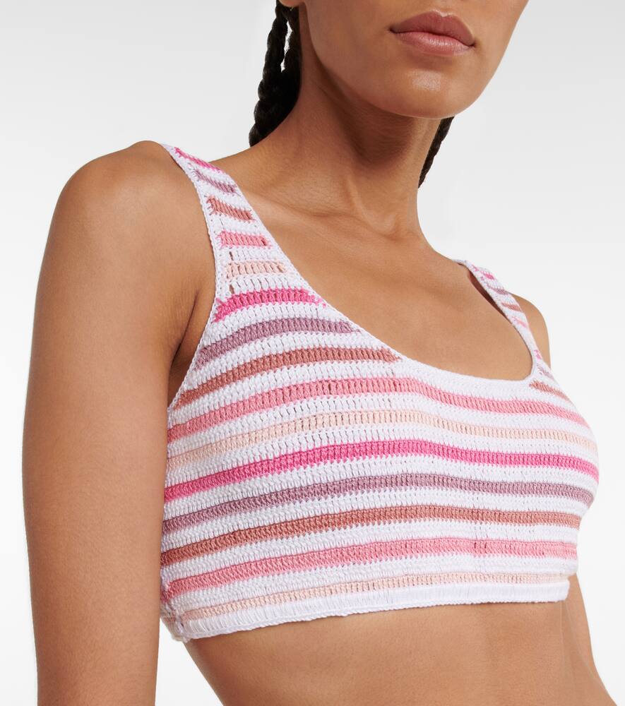 Striped crochet crop top