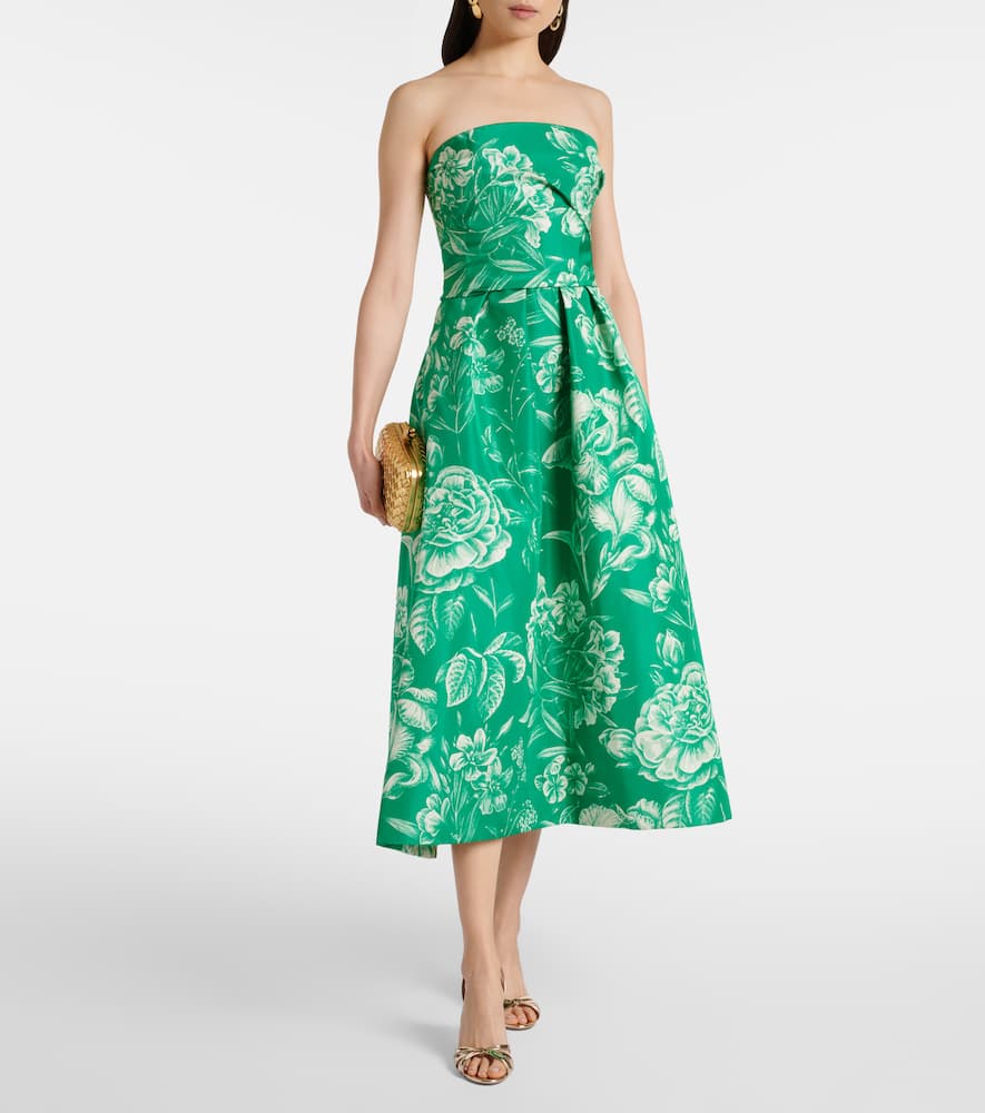 Strapless silk gown