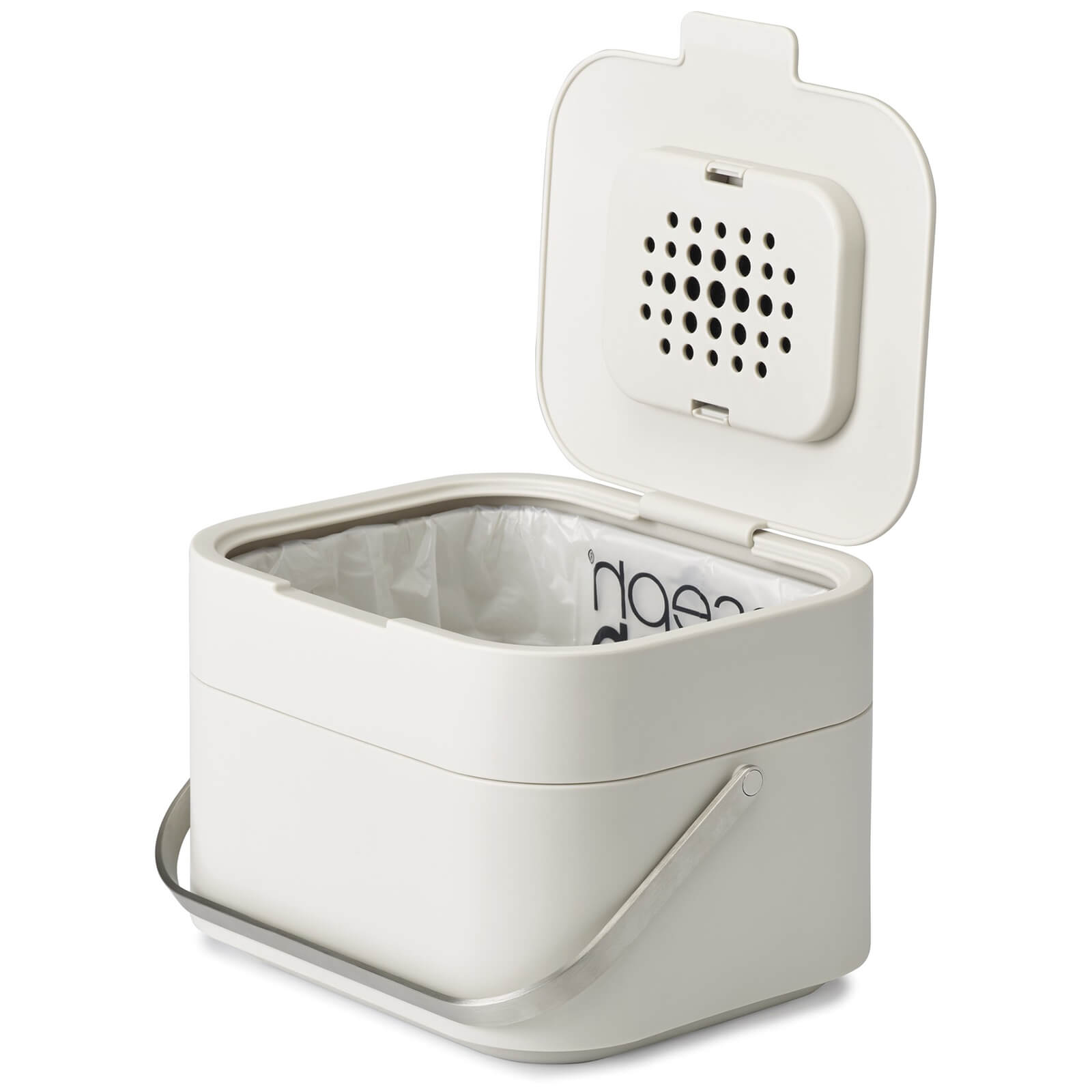 Joseph Joseph Stack 4 Food Waste Caddy With Odour Filter - Stone