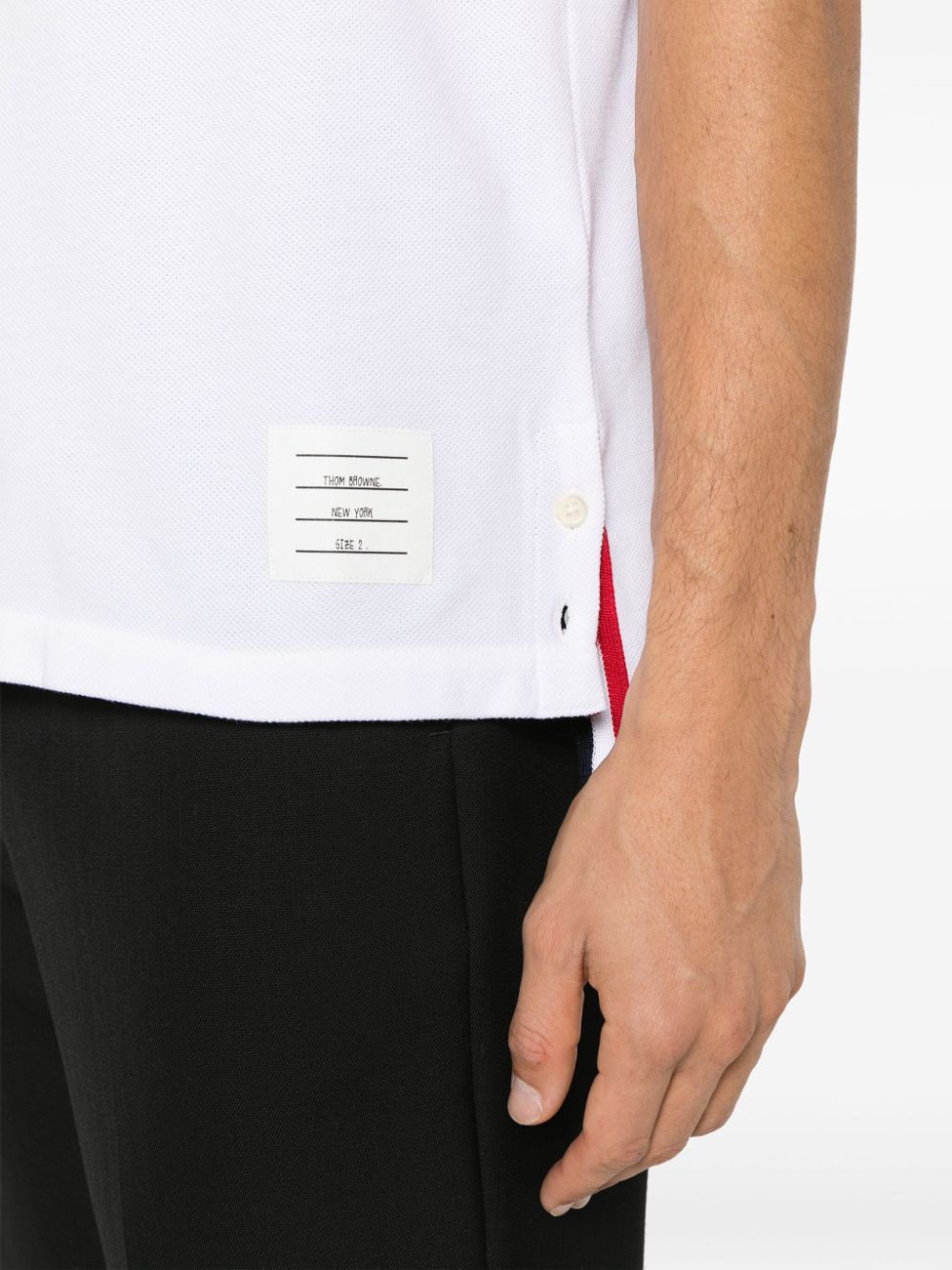 Center-Back Stripe Piqué Tee