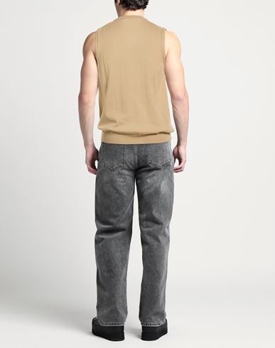 Man Sweater Beige Size 36 Cotton