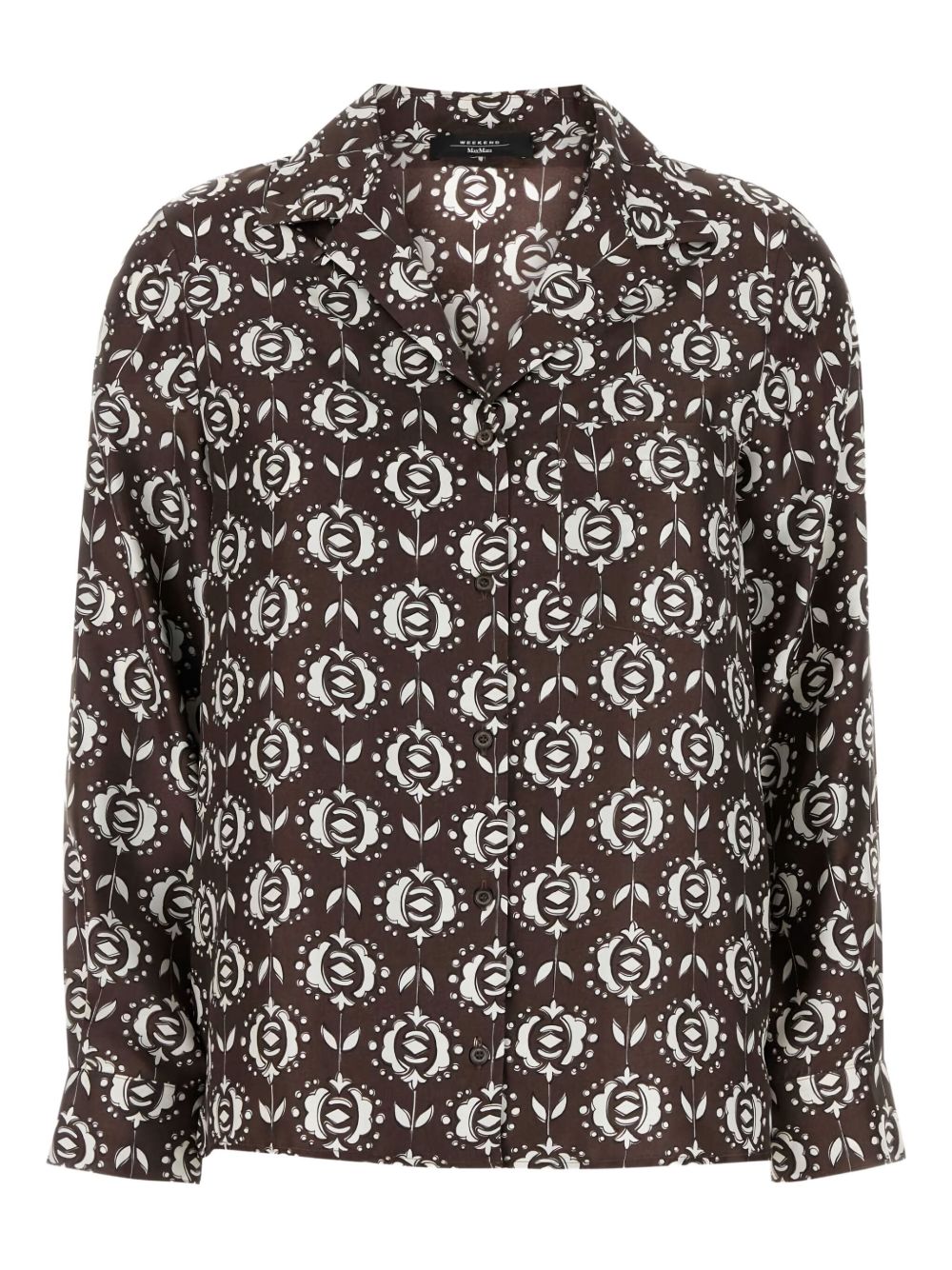 Floral-print shirt - Brown