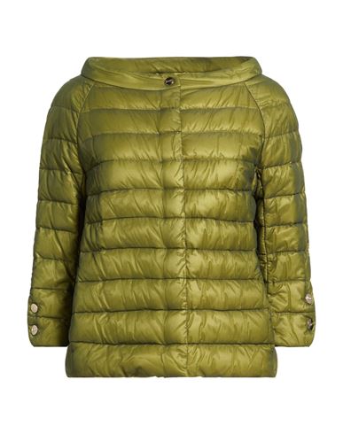 Woman Puffer Green Size 6 Polyamide, Elastane, Cotton, Acetate
