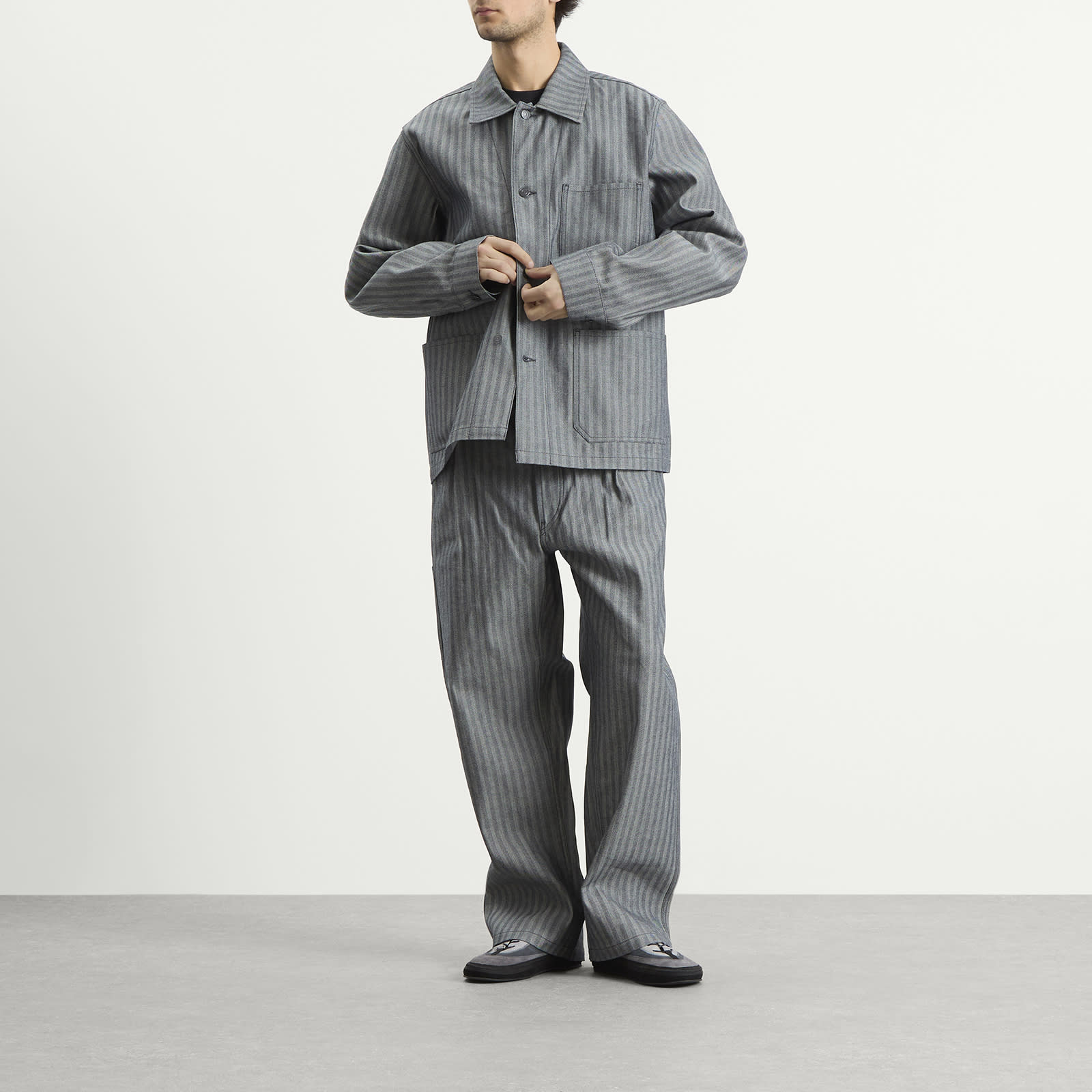 Men's Herringbone Chore Jacket Raw Denim