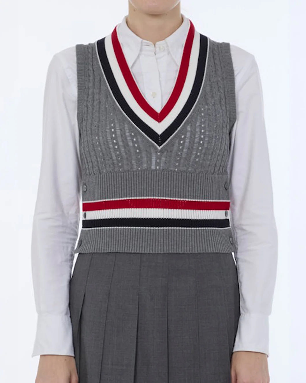 Baby Ladder Cable V-Neck Vest