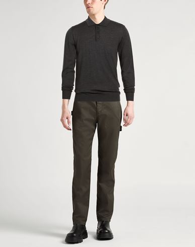 Man Sweater Charcoal Size 48 Virgin Wool