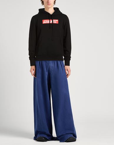 Man Sweatshirt Black Size M Cotton, Elastane