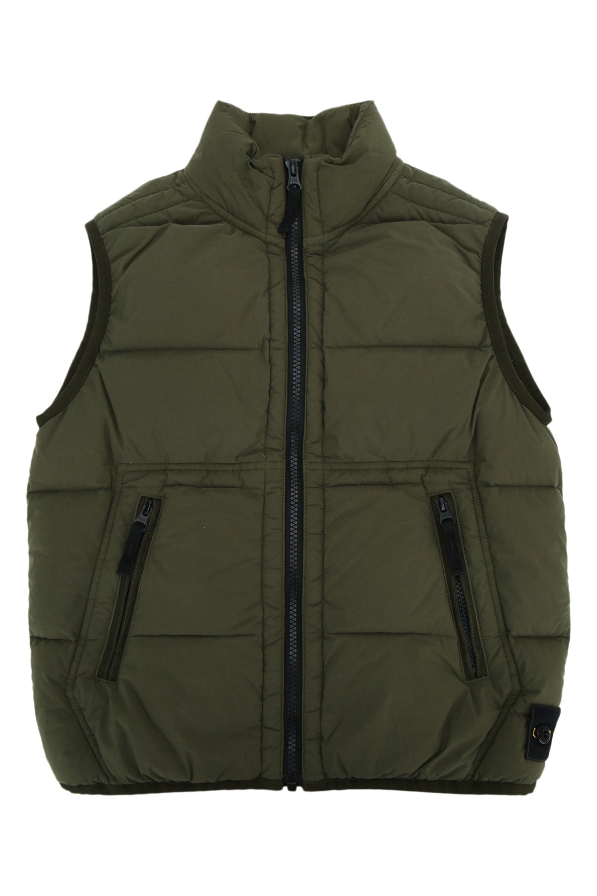 Quilted Down Vest — Green