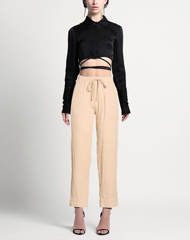 Woman Pants Beige Size M Cotton