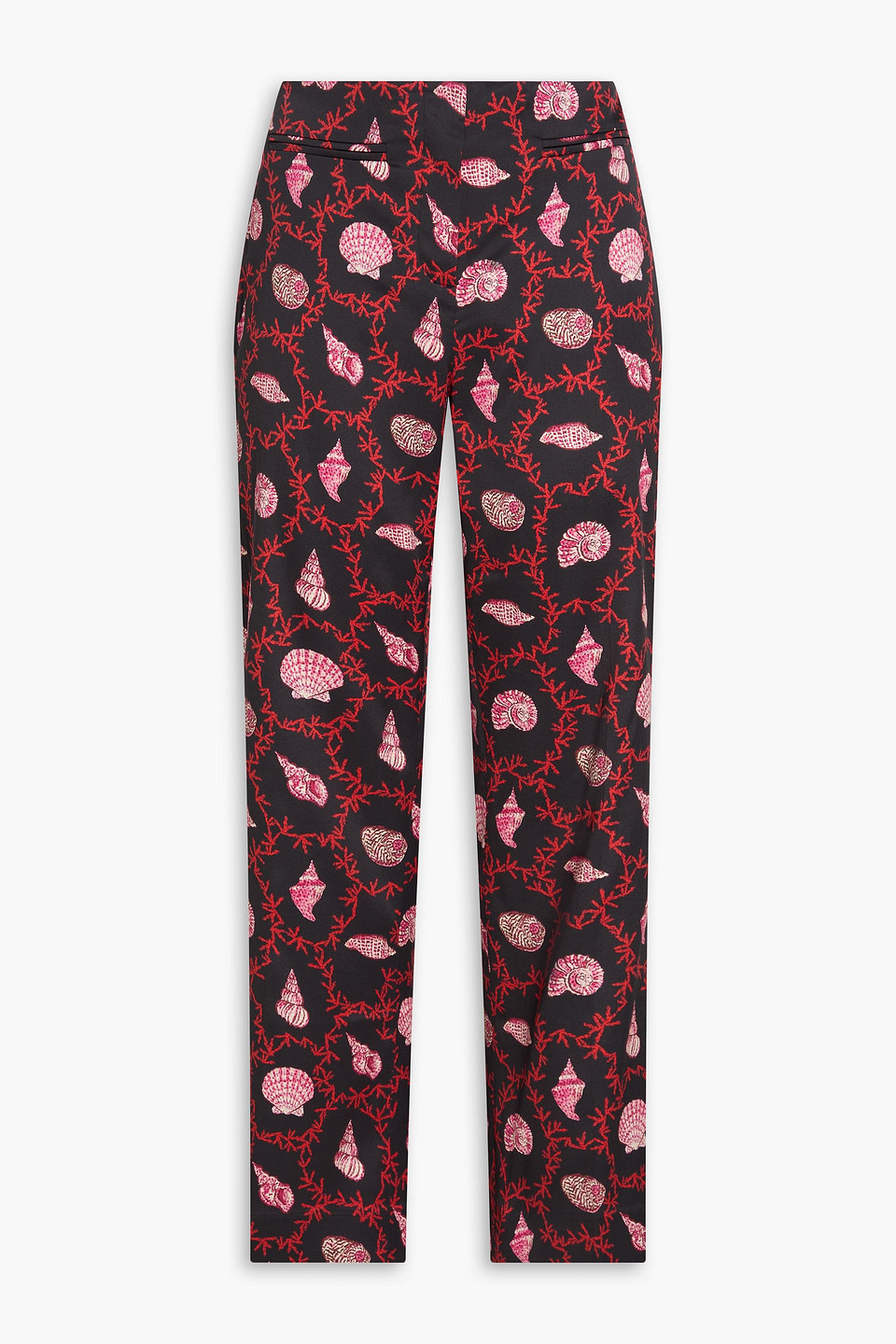 Capri Flute printed stretch-silk twill kick-flare pants