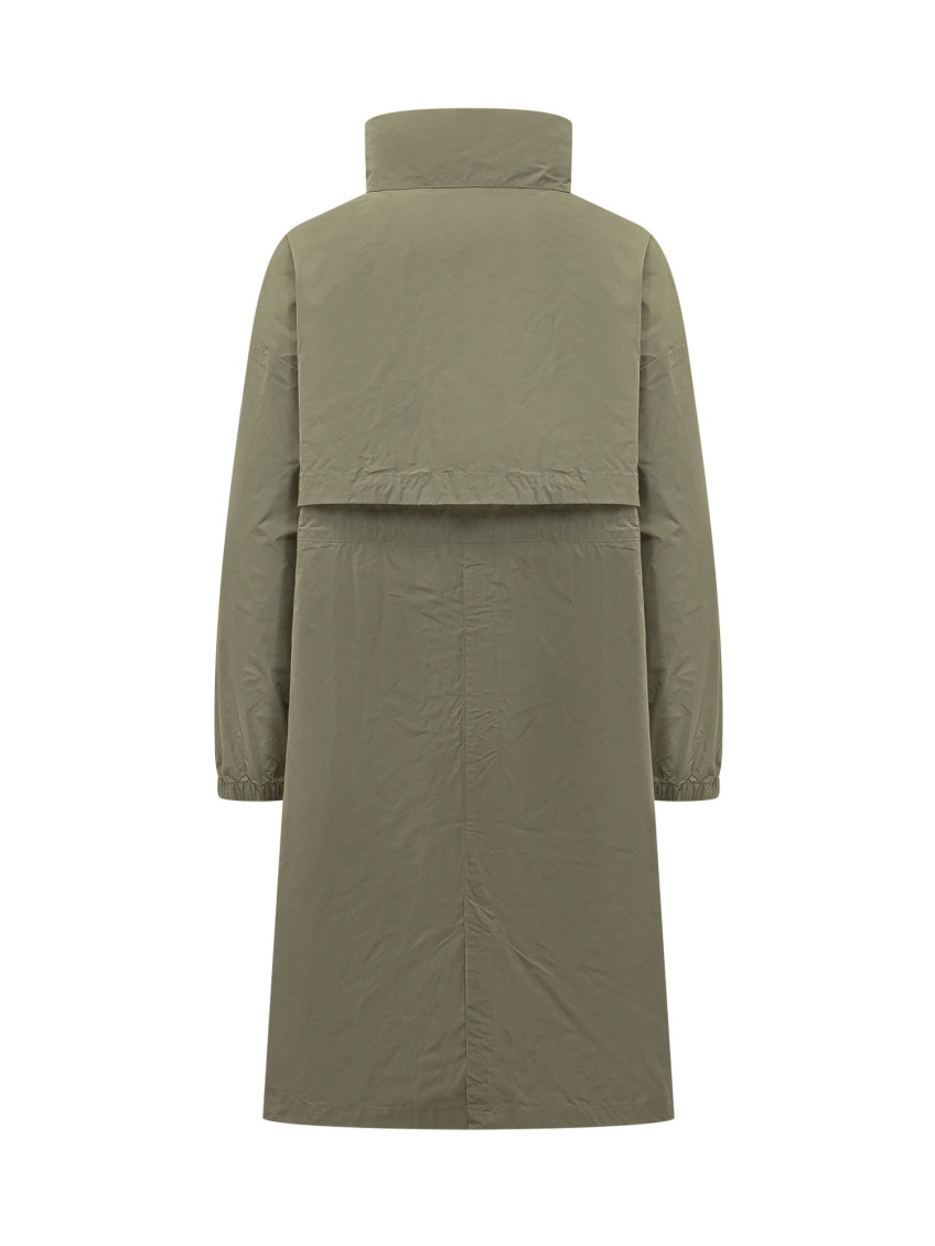 Green Logo Mock Collar Jacket