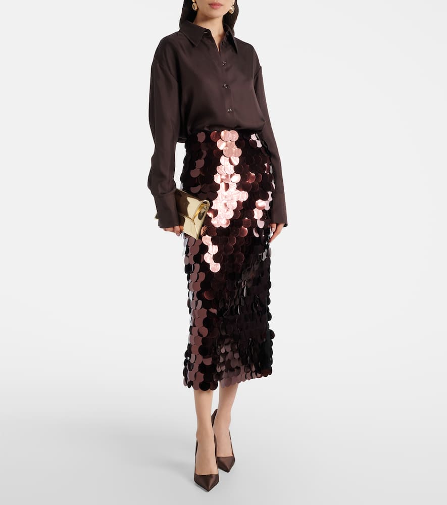 Sequined midi skirt