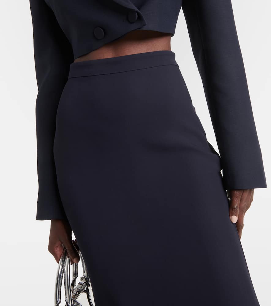 High-rise silk maxi skirt
