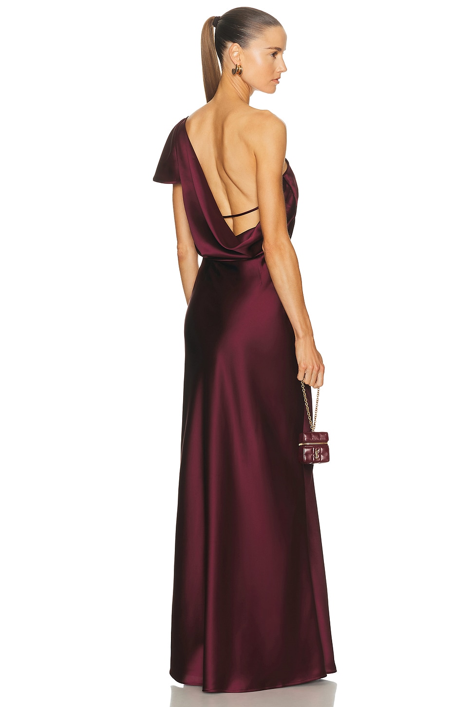EAVES Svann Gown in Burgundy - Burgundy. XS also in L, M, S
