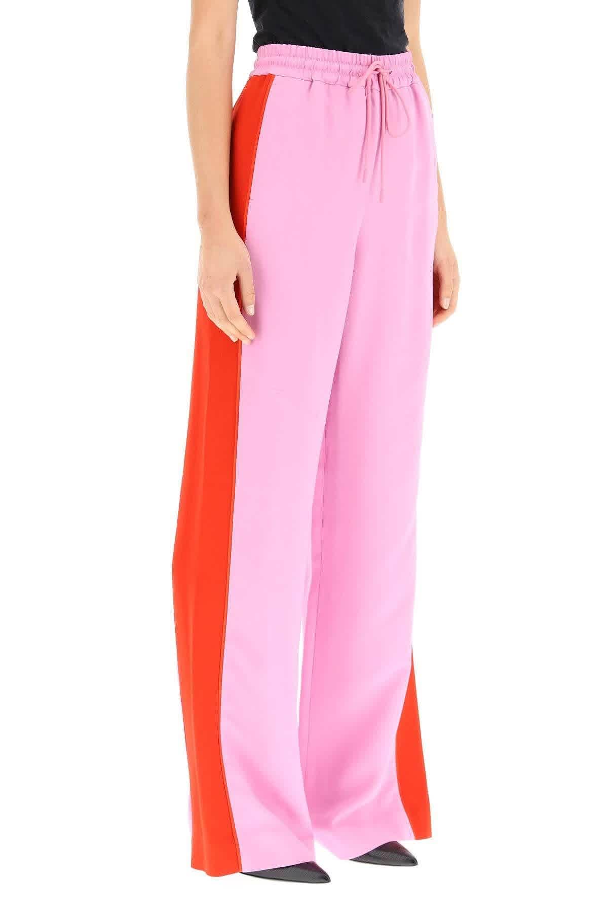 Side-Stripe Wide-Leg Track Pants