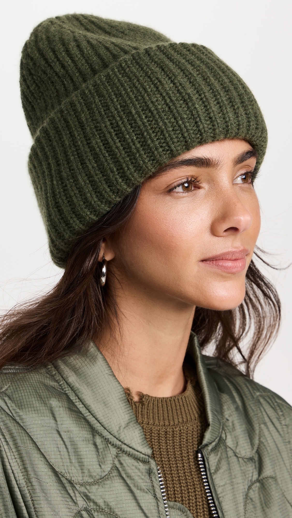 H155 Ribbed Beanie Avocado One Size