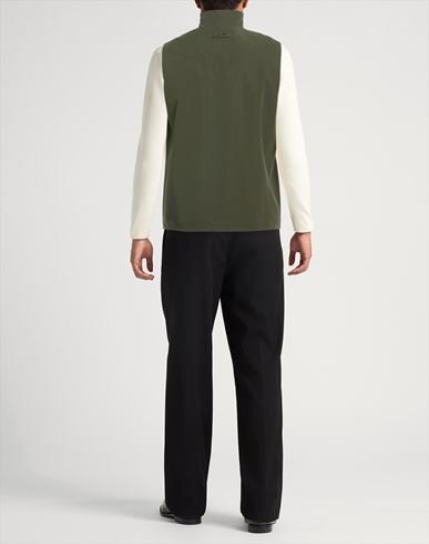 Man Vest Military green Size M Polyester, Elastane