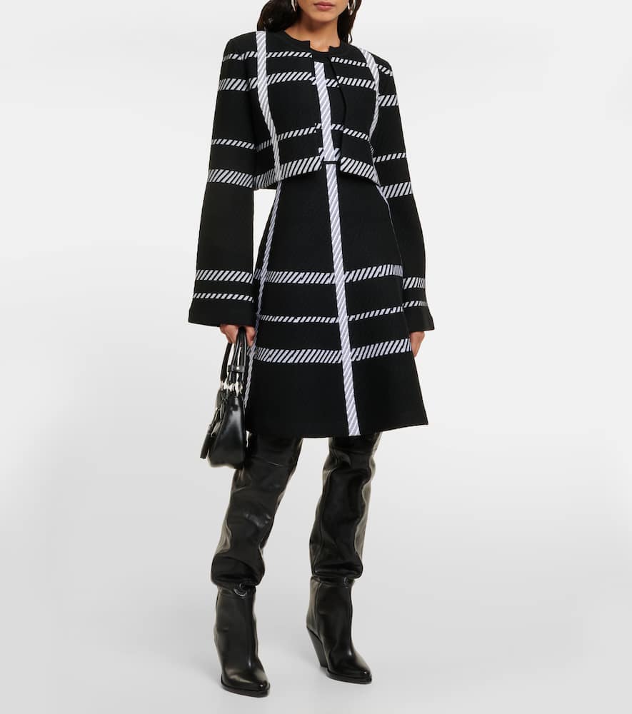 Checked midi dress