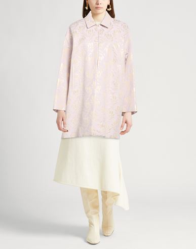 Woman Overcoat & Trench Coat Lilac Size 4 Polyester, Cotton
