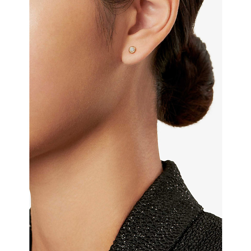 Diamonds by the Yard® Diamond and 18ct Rose-gold Stud Earrings