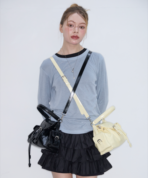 Mellow Wide Bucket Bag Lemon