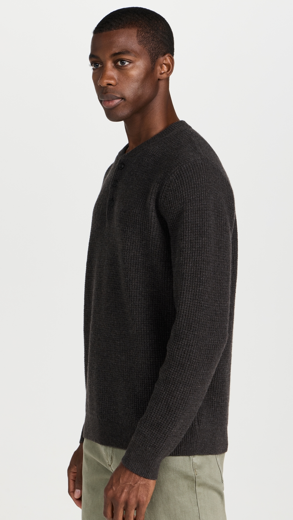 Sidecountry Sweater Heather Coffee Merino Waffle