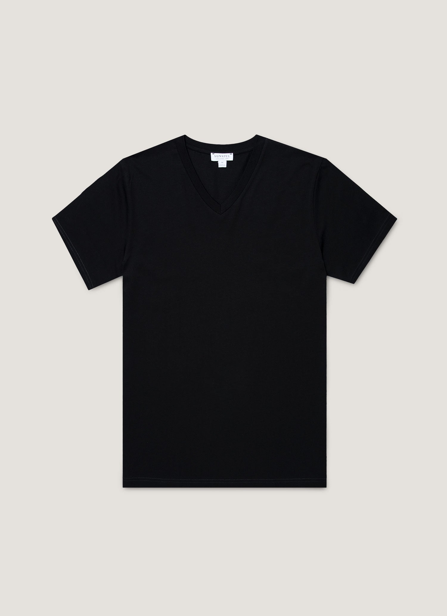 Men's Riviera Midweight V‑neck T‑shirt in Black XL
