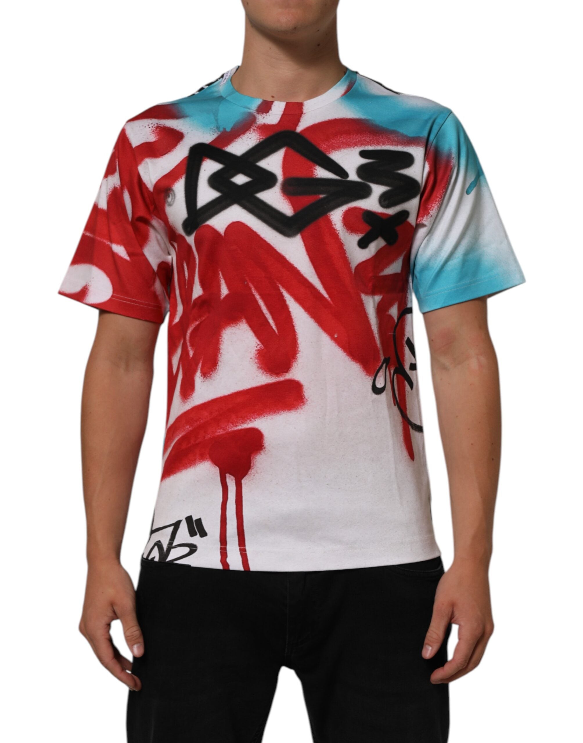 Graffiti Print T-Shirt — White