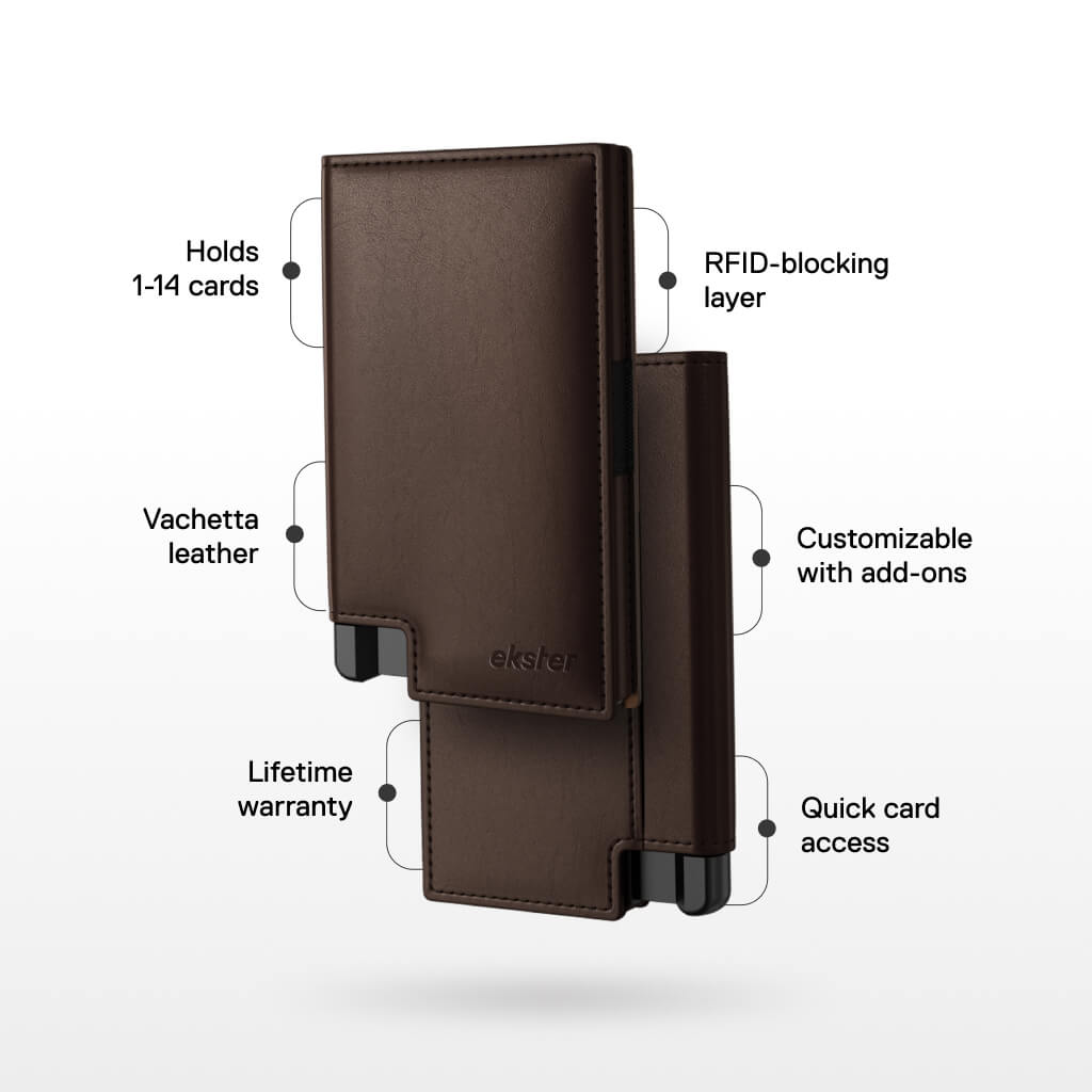 Men's Wallet - Cobalt Blue Pro Premium Slim Men's Wallet Trackable Wallet Leather Smart Wallet RFID Blocking