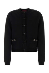 Wool Blend Cardigan — Black
