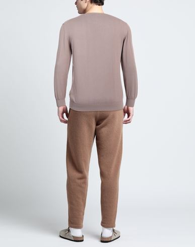 Man Sweater Light brown Size L Cotton