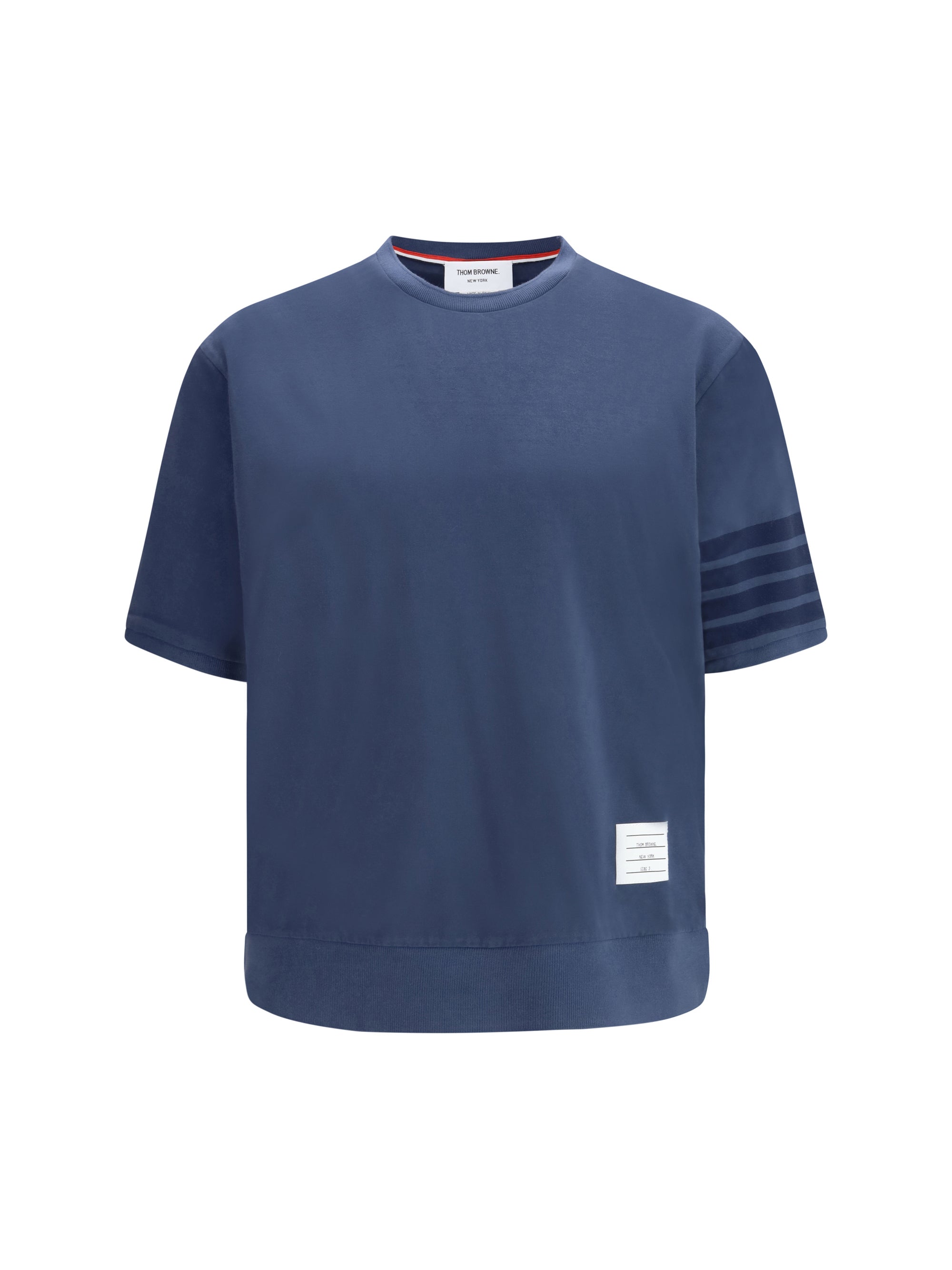 4-Bar Stripe Cotton Jersey T-Shirt — Navy