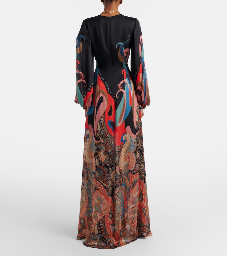 Paisley silk gown