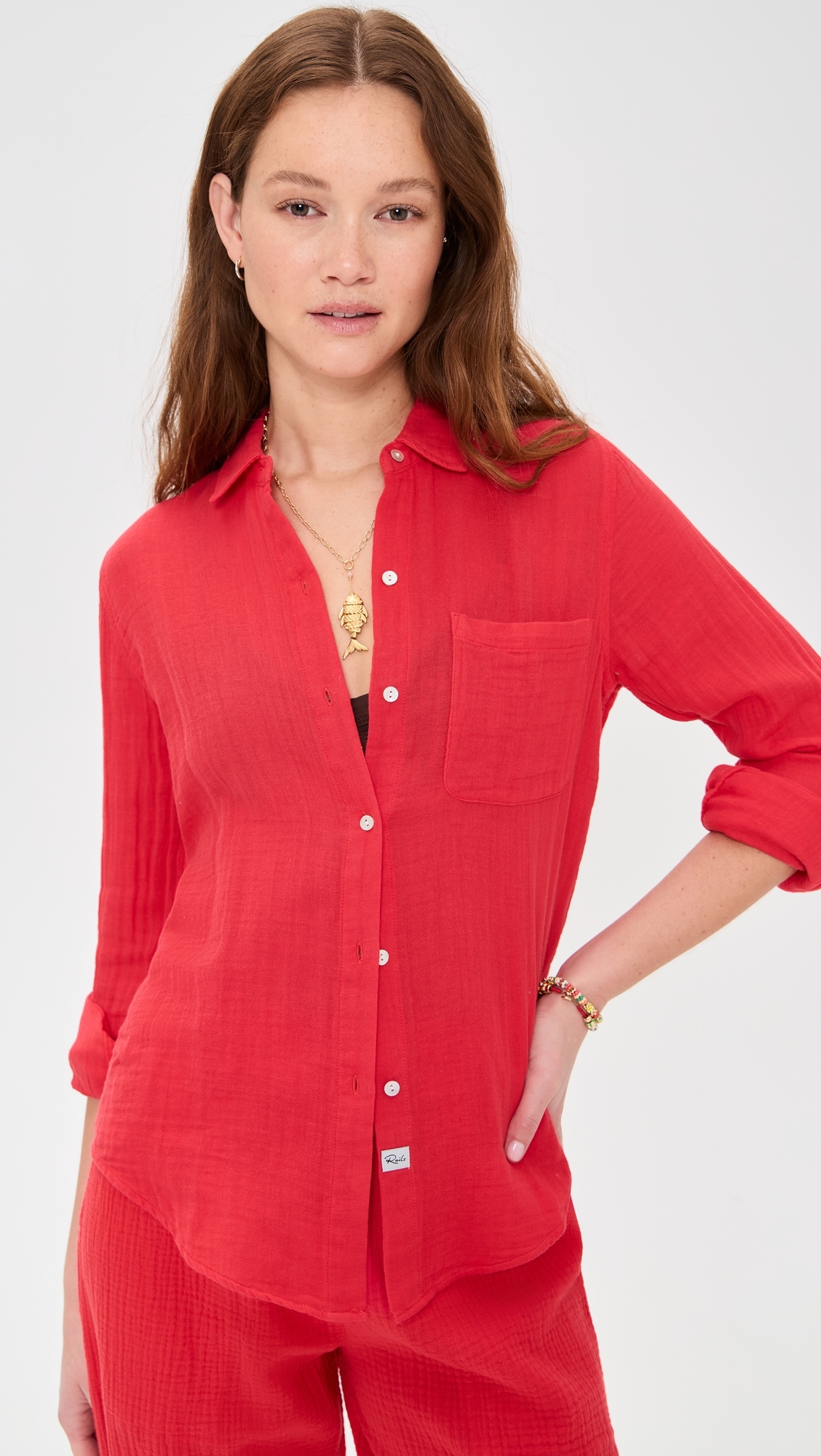 RAILS Ellis Shirt Cherry